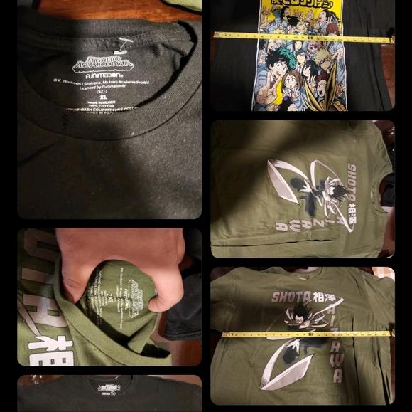 Lot Of Anime Shonen Jump Shirts black clover, naruto akatsuki, bleach,MHA Unisex - Picture 8 of 8